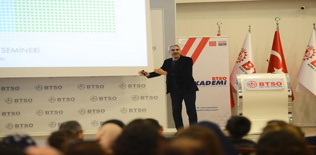 Mümin Sekman BTSO Akademi'nin konuğu oldu.